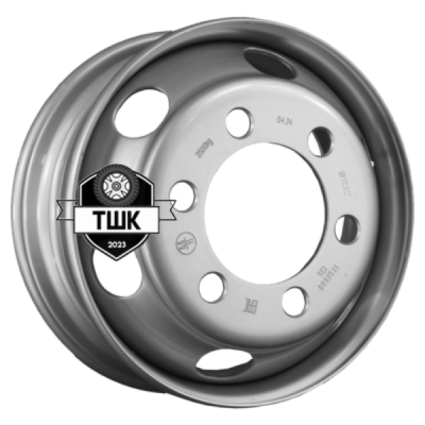 6x17,5/6x222,25 ET135 D164 Silver (3176052) (11 мм) Китай 2 500 кг футорка с вент.